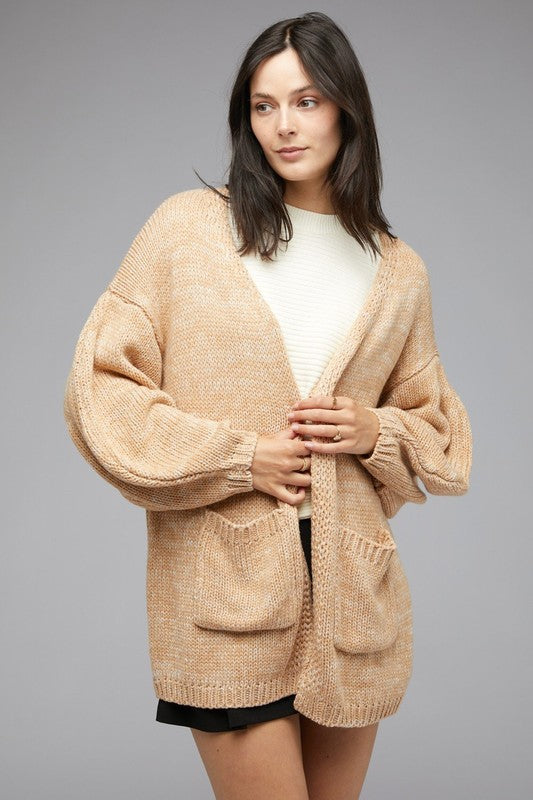 Knit Long Sleeve Cardigan - Nexusni