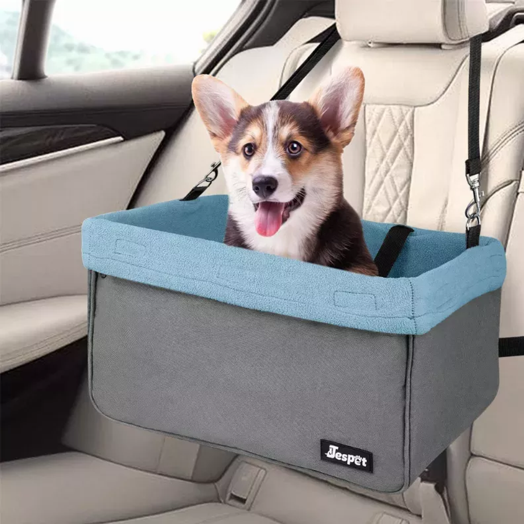 JESPET & GOOPAWS Dog Booster Seats for Cars, Portable Dog Car Seat Travel Carrier with Seat Belt for 24lbs Pets - Nexusni