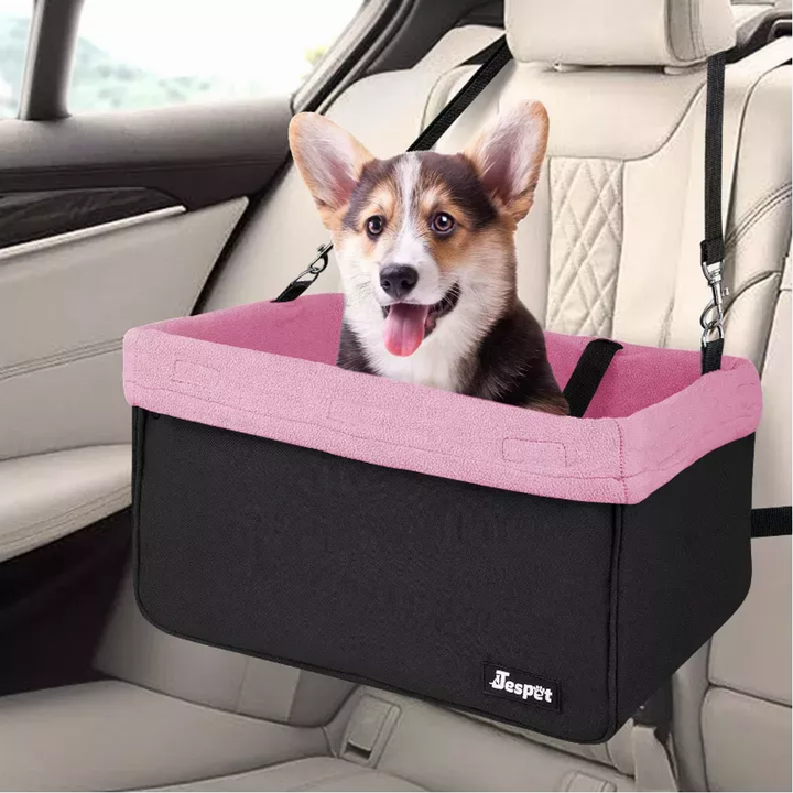 JESPET & GOOPAWS Dog Booster Seats for Cars, Portable Dog Car Seat Travel Carrier with Seat Belt for 24lbs Pets - Nexusni