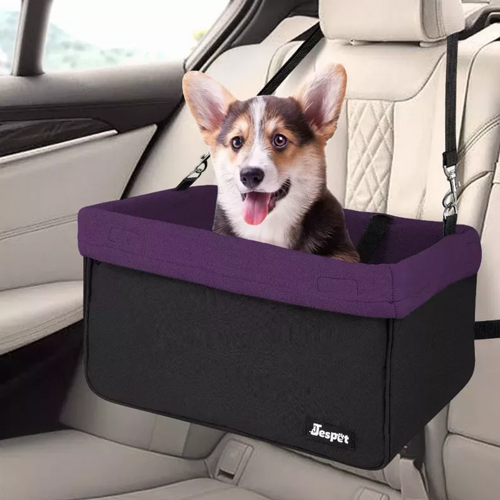 JESPET & GOOPAWS Dog Booster Seats for Cars, Portable Dog Car Seat Travel Carrier with Seat Belt for 24lbs Pets - Nexusni