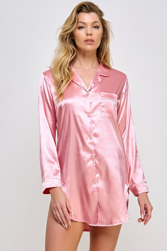 Kimberly Satin Sleepshirt - Nexusni