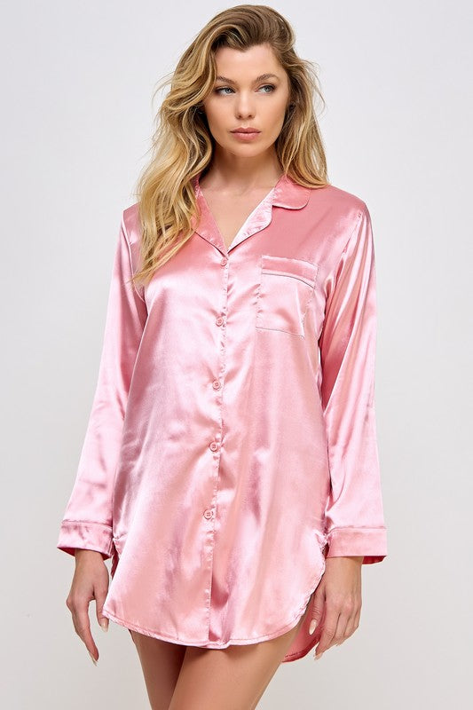 Kimberly Satin Sleepshirt - Nexusni