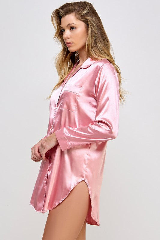 Kimberly Satin Sleepshirt - Nexusni