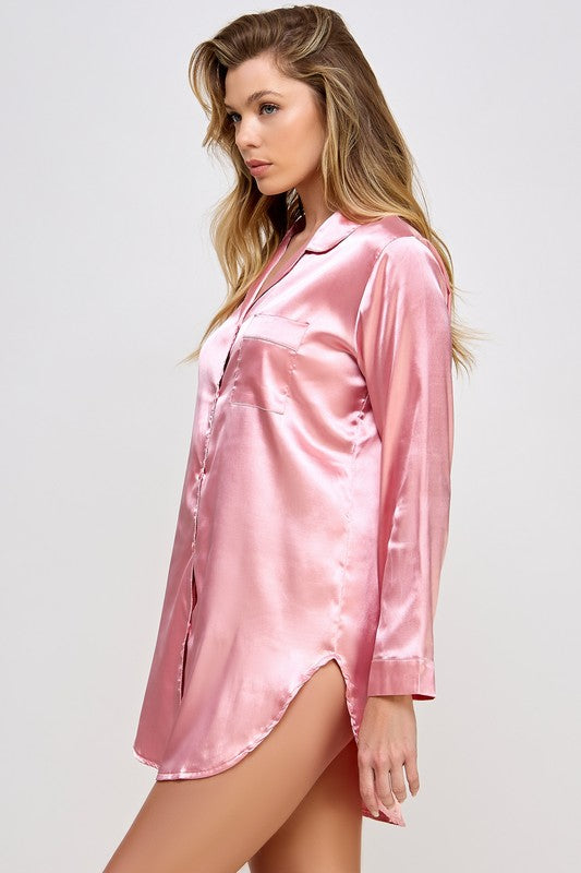 Kimberly Satin Sleepshirt - Nexusni