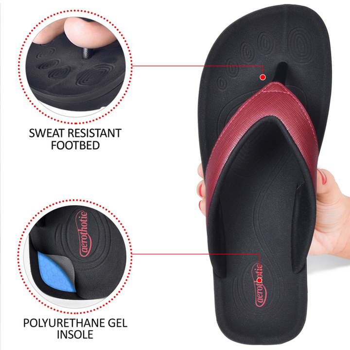 Aerothotic - Matt Gloss Women's Orthotic Comfortable Flip-Flops Sandal - Nexusni