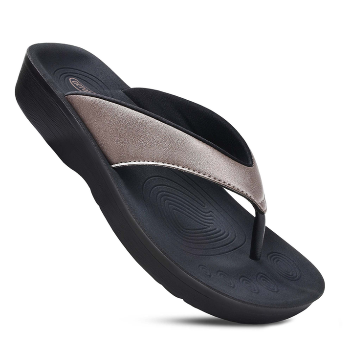 Aerothotic - Pearly Fume Women's Orthotic Comfortable Flip-Flops Sandal - Nexusni