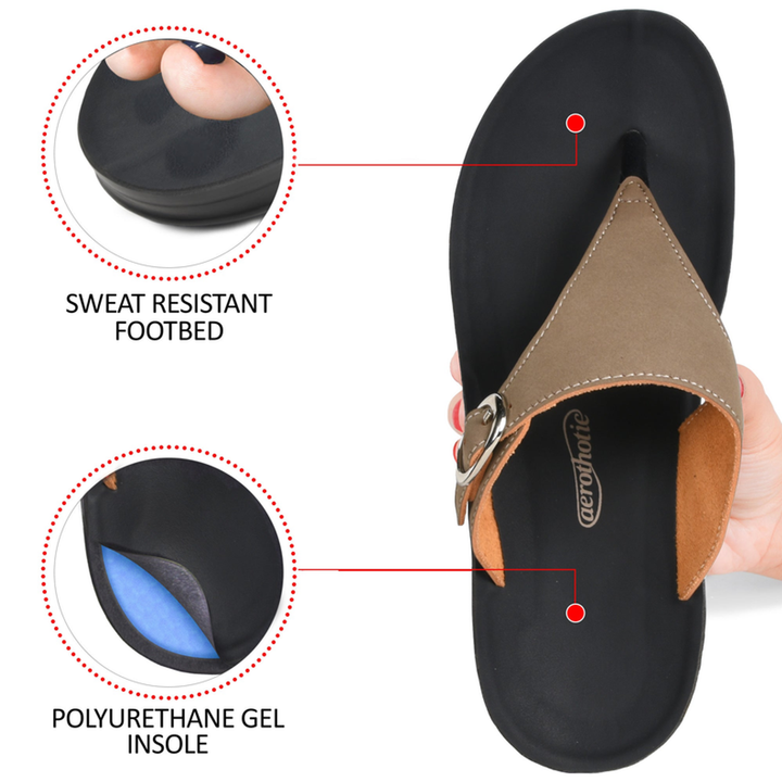 Aerothotic - Shale table Arch Support Flip Flops for Women - Nexusni