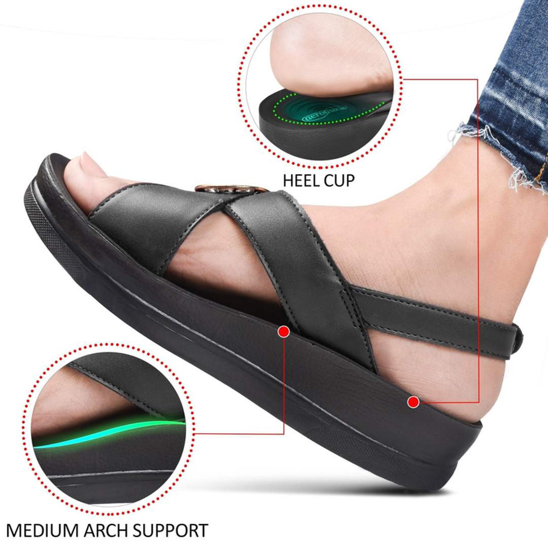 Aerothotic - Merak Back Strap Platform Sandals for Women - Nexusni