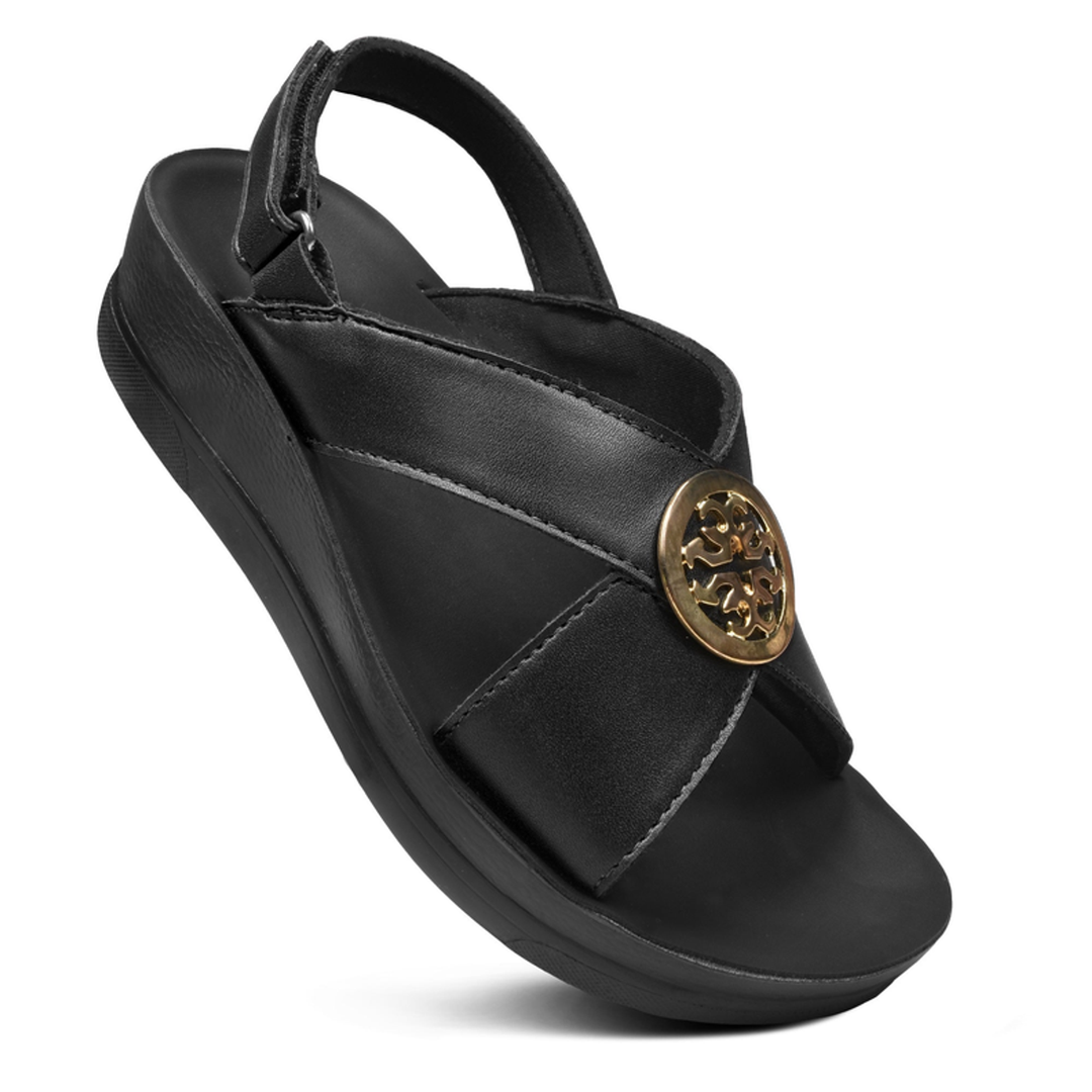 Aerothotic - Merak Back Strap Platform Sandals for Women - Nexusni