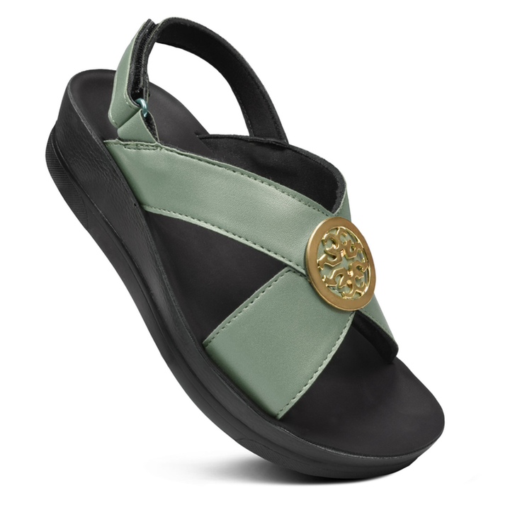 Aerothotic - Merak Back Strap Platform Sandals for Women - Nexusni