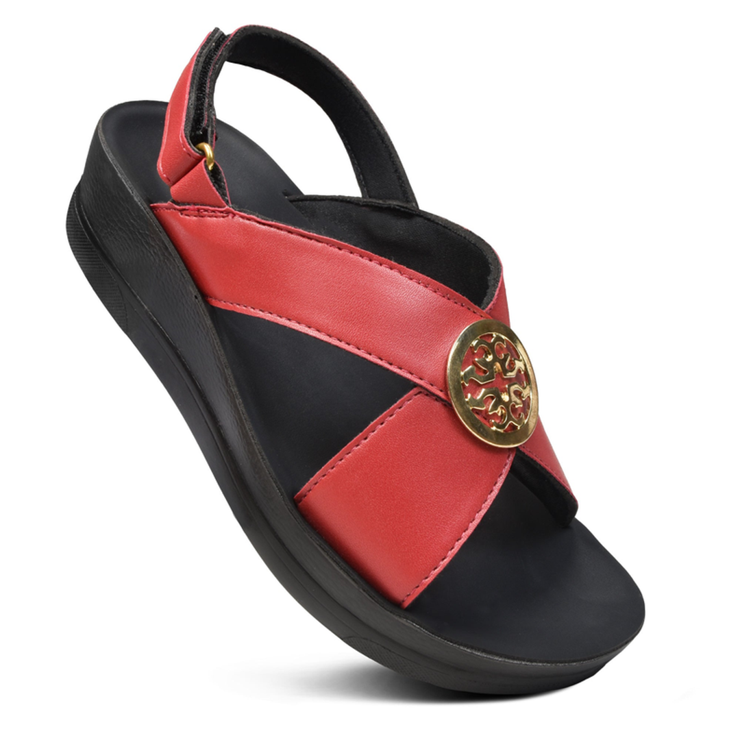 Aerothotic - Merak Back Strap Platform Sandals for Women - Nexusni