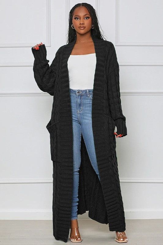 LONG MAXI SWEATER CARDIGAN - Nexusni