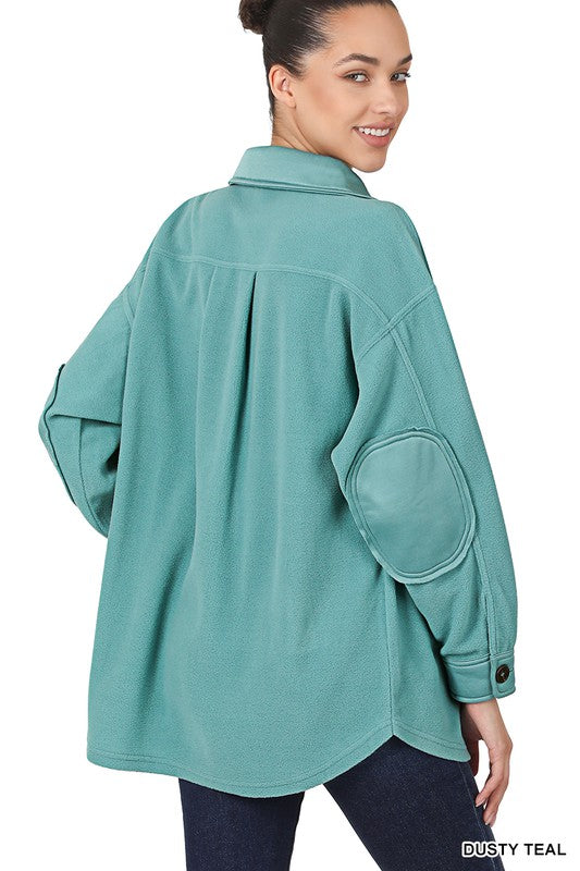 Oversized Basic Fleece Shacket - Nexusni