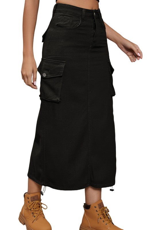 Denim Long Maxi Skirt For Women Fashion - Nexusni