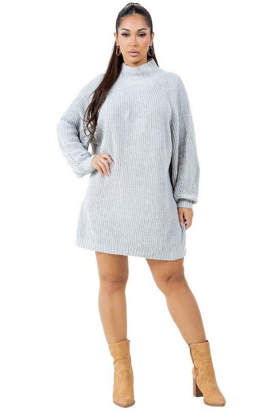 Sweater Dress With Long Sleeves For Women - Nexusni