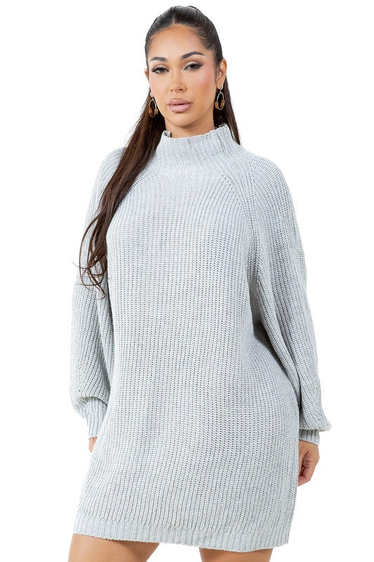 Sweater Dress With Long Sleeves For Women - Nexusni