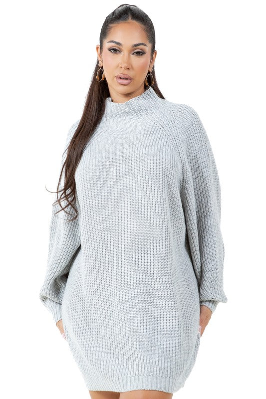 Sweater Dress With Long Sleeves For Women - Nexusni