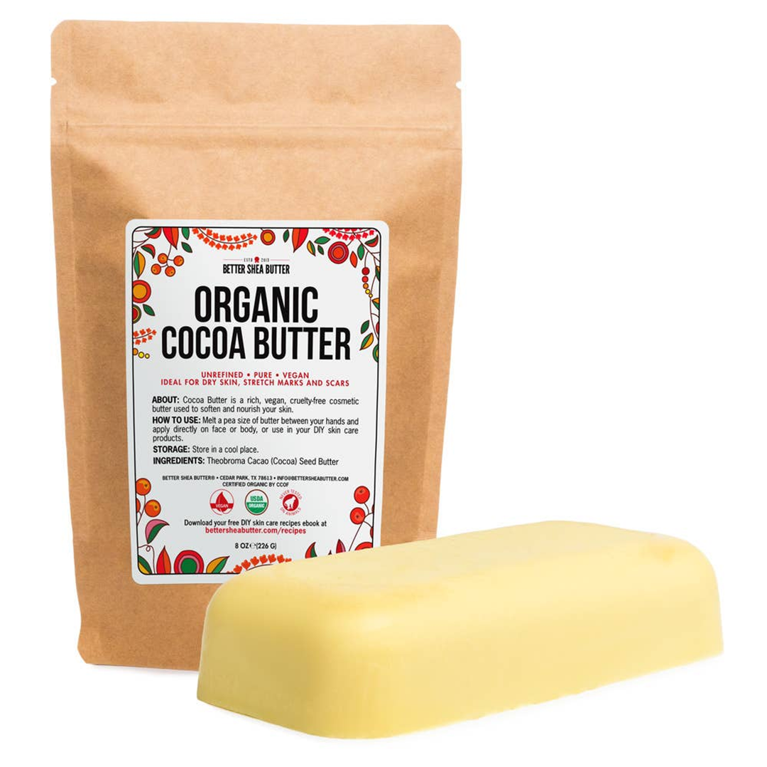 Organic Cocoa Butter, USDA Certified, Unrefined - Nexusni