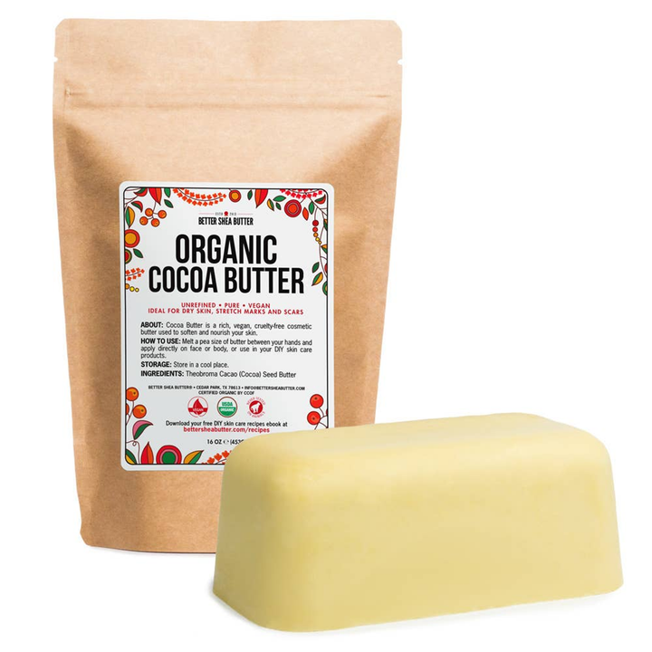 Organic Cocoa Butter, USDA Certified, Unrefined - Nexusni