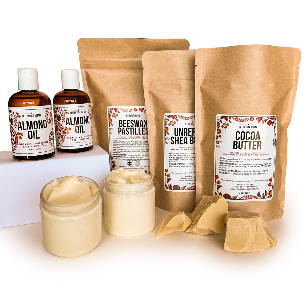 DIY Skincare Kit (Shea & Cocoa Body Butter, Balms and more) - Nexusni