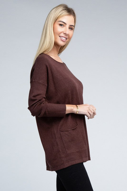 Viscose Front Pockets Sweater - Nexusni