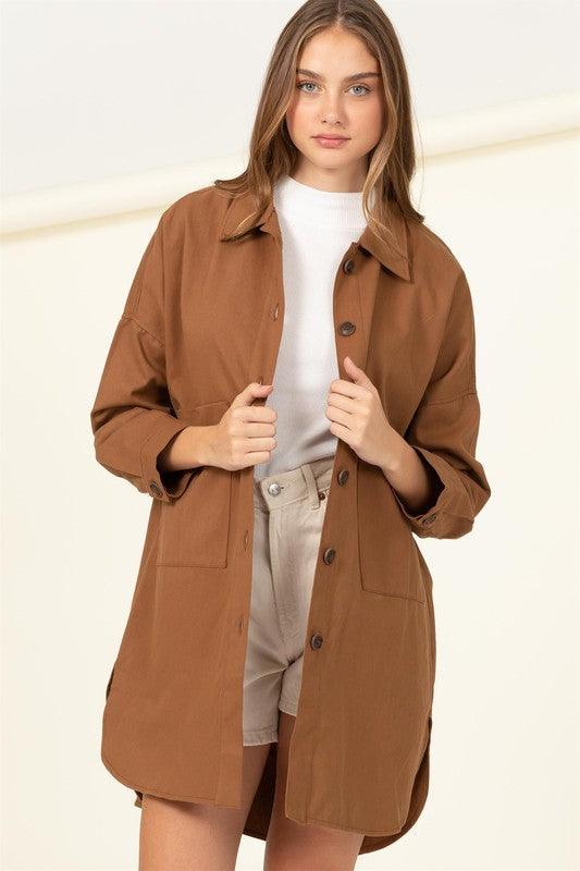 Sweet Fling Oversized Shirt Jacket - Nexusni