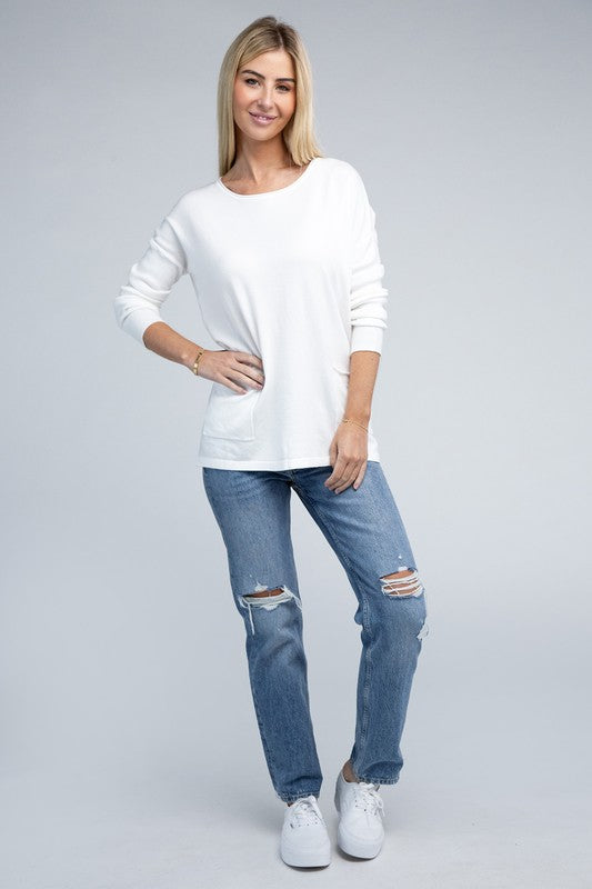 Viscose Front Pockets Sweater - Nexusni