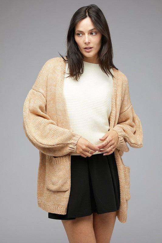 Knit Long Sleeve Cardigan - Nexusni