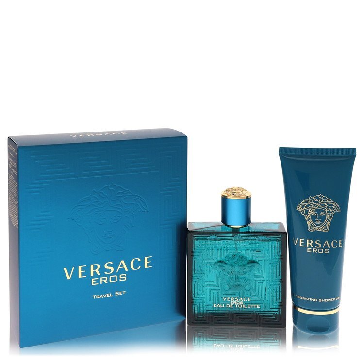 Versace Eros by Versace Gift Set -- 3.4 oz Eau De Toilette Spray + 3.4 oz Shower Gel (Men) - Nexusni