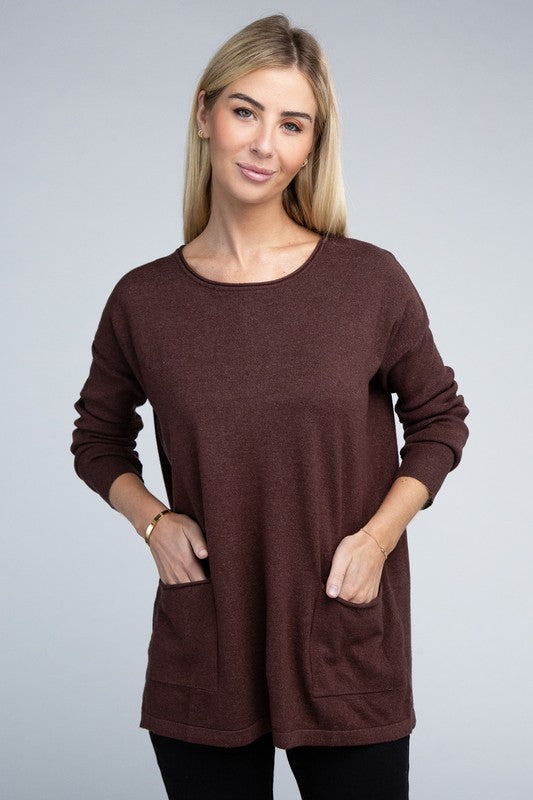 Viscose Front Pockets Sweater - Nexusni