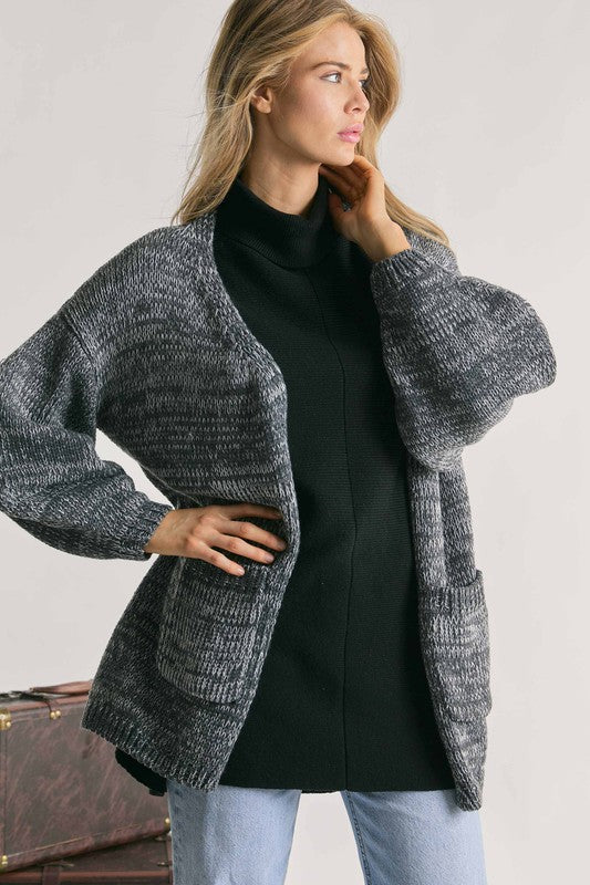 Knit Long Sleeve Cardigan - Nexusni