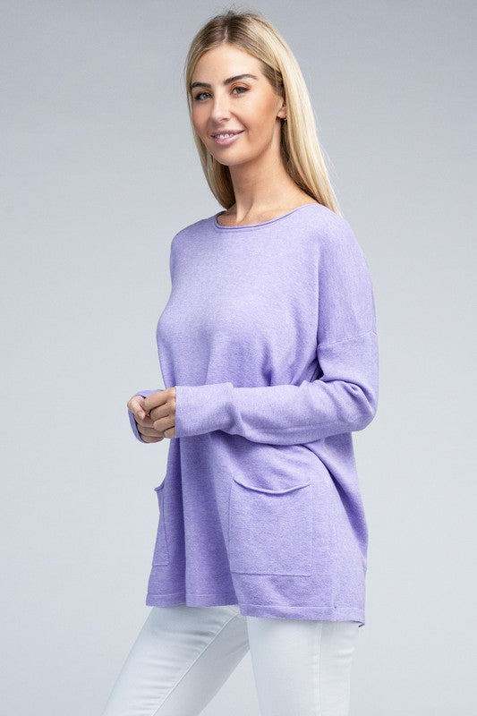 Viscose Front Pockets Sweater - Nexusni