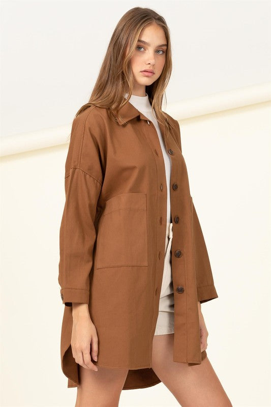 Sweet Fling Oversized Shirt Jacket - Nexusni