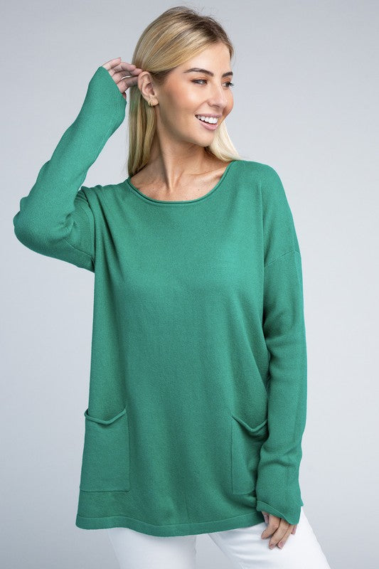 Viscose Front Pockets Sweater - Nexusni