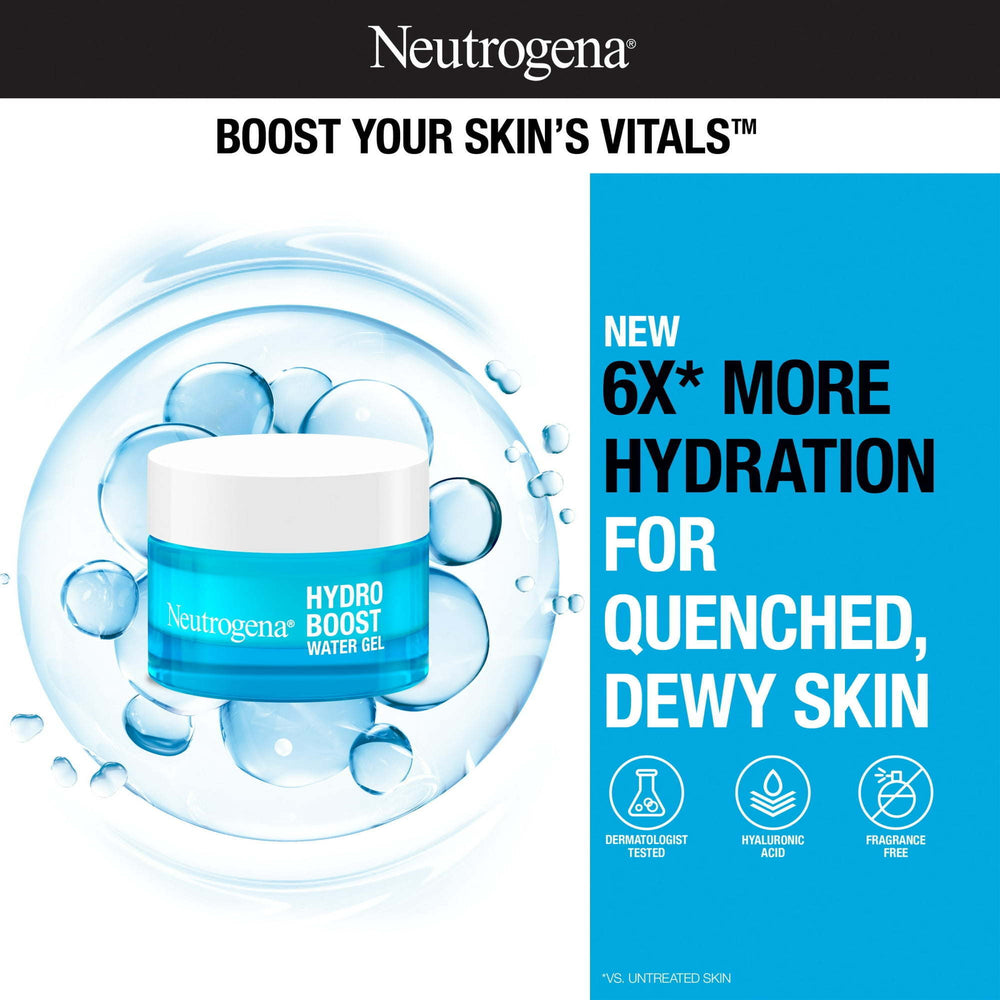 Neutrogena Hydro Boost Water Gel Face Moisturizer with Hyaluronic Acid, Fragrance Free, .5 oz - Nexusni