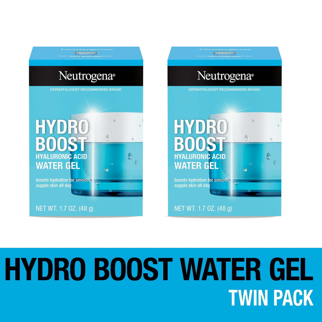 2 pack) Neutrogena Hydro Boost Water Gel Face Moisturizer Lotion with Hyaluronic Acid, 1.7 oz - Nexusni