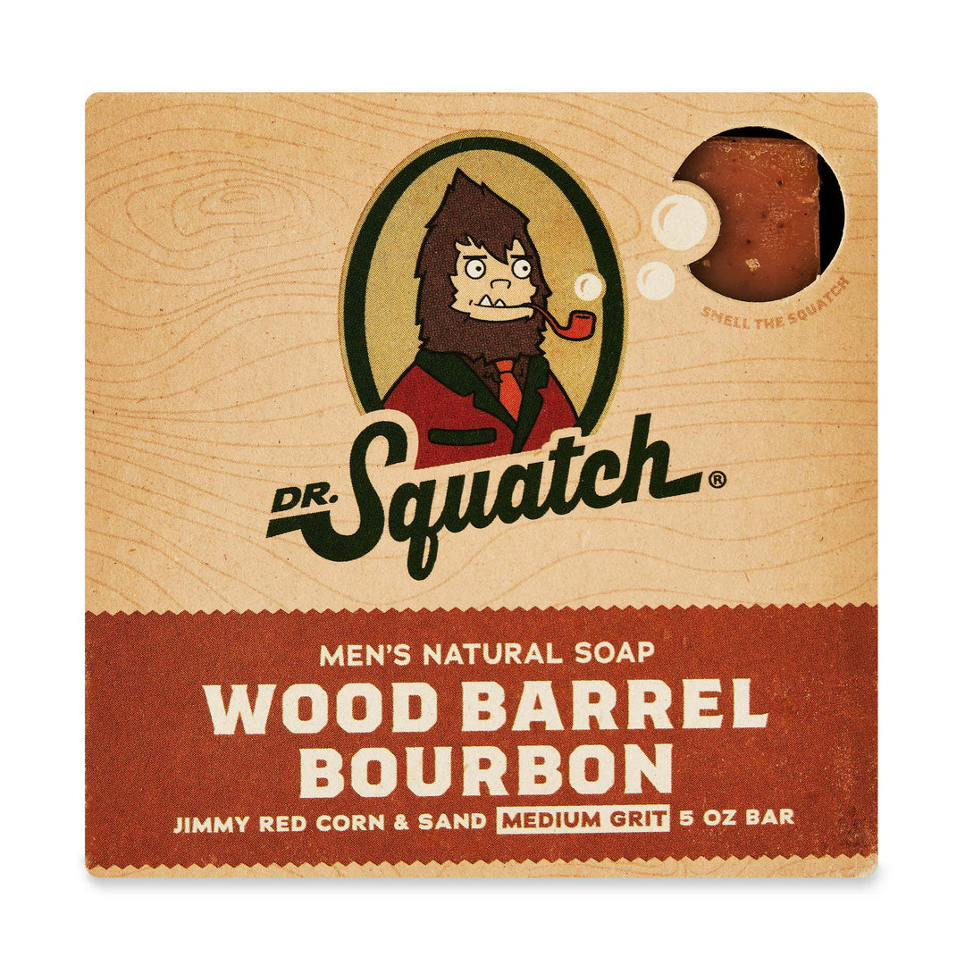 Dr. Squatch Natural Bar Soap, Wood Barrel Bourbon, 5 oz - Nexusni