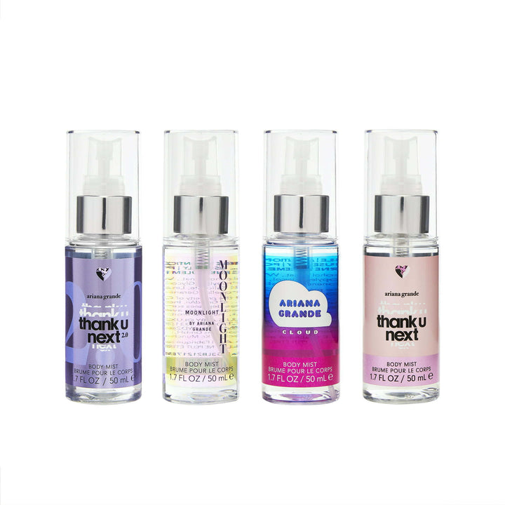 Ariana Grande 4PC Body Spray Coffret, 1.7 OZ (Thank U Next 2.0, Moonlight, Cloud, Thank U, Next) - Nexusni