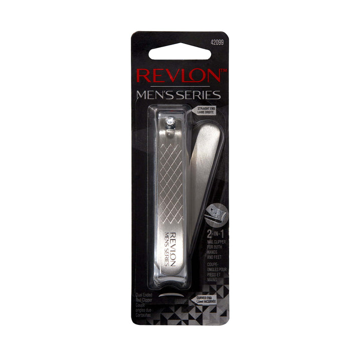 Revlon Men's Series Dual-Ended Nail Clipper for Trimming and Grooming, 1 count - Nexusni