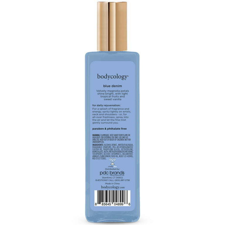 Bodycology Blue Denim Fragrance Body Mist, 8 oz. - Nexusni