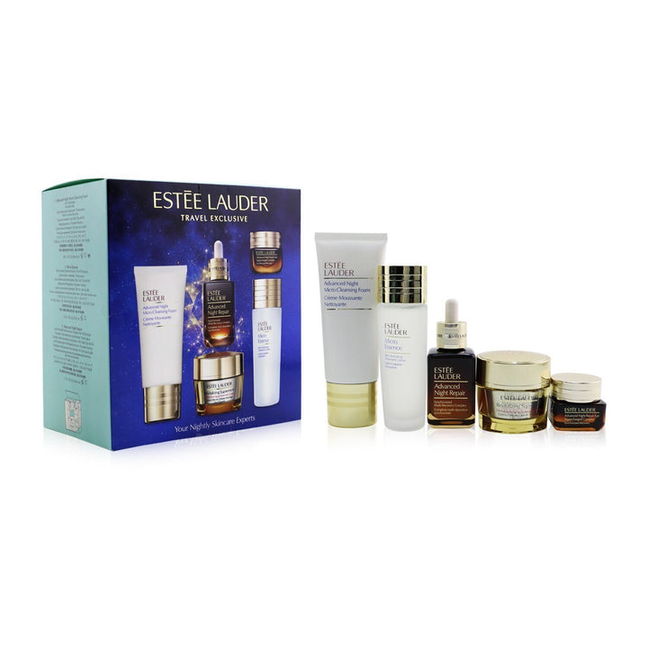 ESTEE LAUDER - Your Nightly Skincare Experts: ANR 50ml+ Revitalizing Supreme+ Soft Cream 50ml+ Eye Supercharged 15ml+ Micro Cleans... PLWM 5pcs - Nexusni