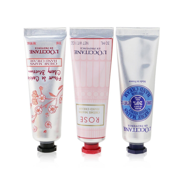 L'OCCITANE - Lovelier Hands Set: 2xRose Hand Cream 30ml+2x Shea Butter Hand Cream 30ml+2x Cherry Blossom Hand Cream 30ml 594988 6x30ml/1oz - Nexusni