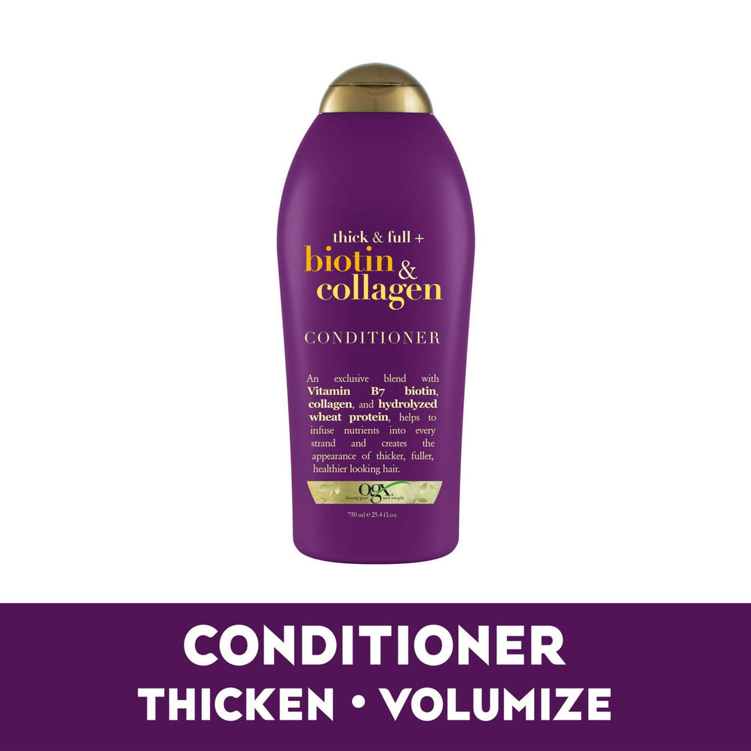 OGX Thick & Full + Biotin & Collagen Volumizing Daily Conditioner, 25.4 fl oz - Nexusni