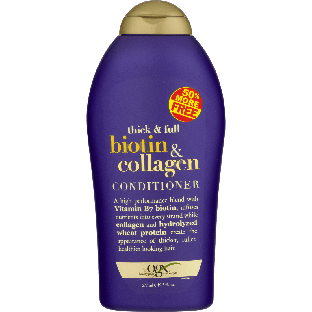 OGX Thick & Full + Biotin & Collagen Volumizing Conditioner for Thin Hair, 19.5 fl oz - Nexusni