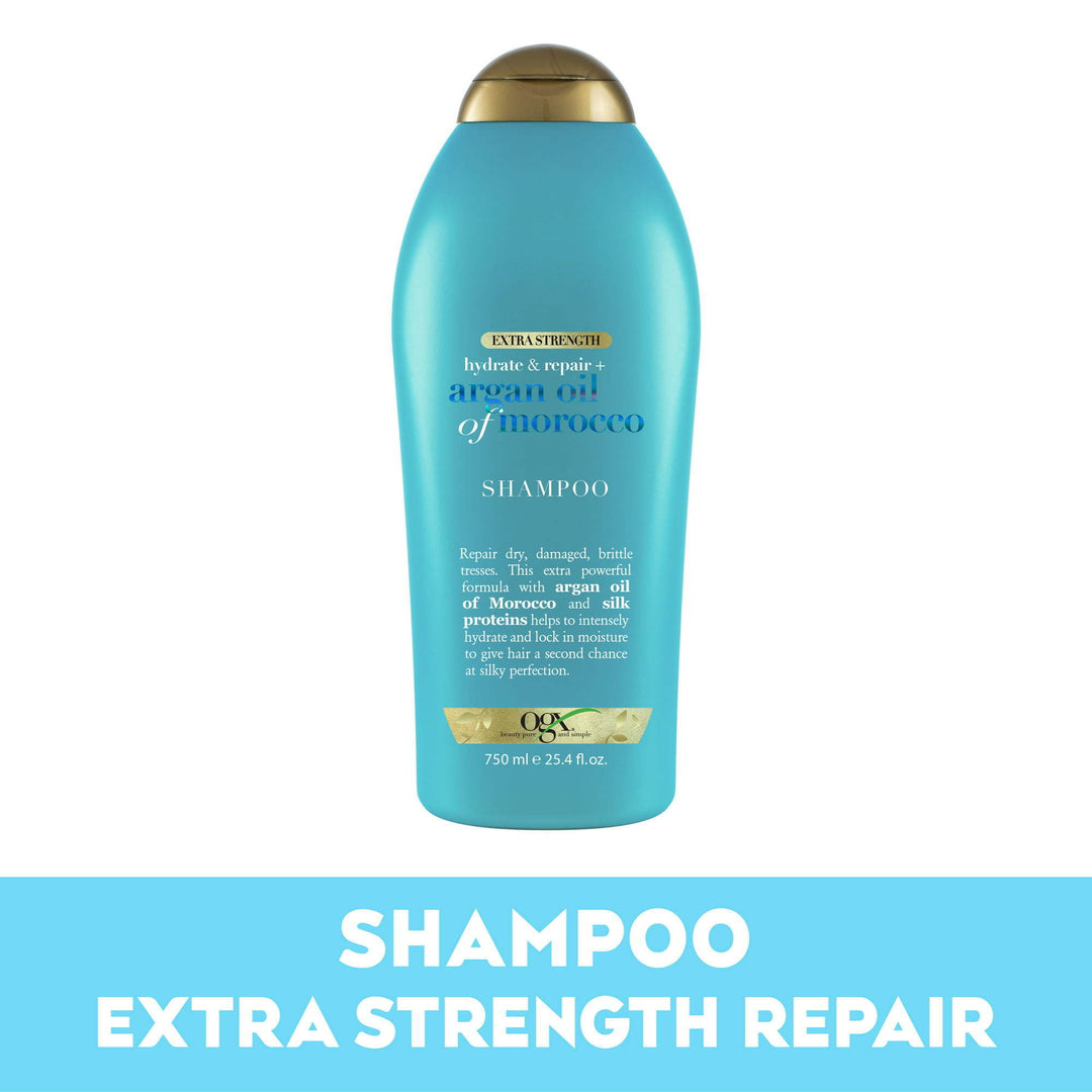 OGX Extra Strength Hydrate & Repair + Argan Oil of Morocco Nourishing Daily Shampoo, 25.4 fl oz - Nexusni