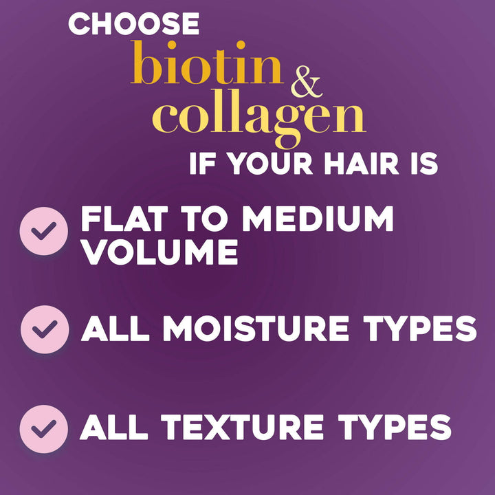 OGX Biotin & Collagen Thickening Volumizing Daily Conditioner with Vitamin B7 & Hydrolyzed Wheat Protein13 fl oz - Nexusni