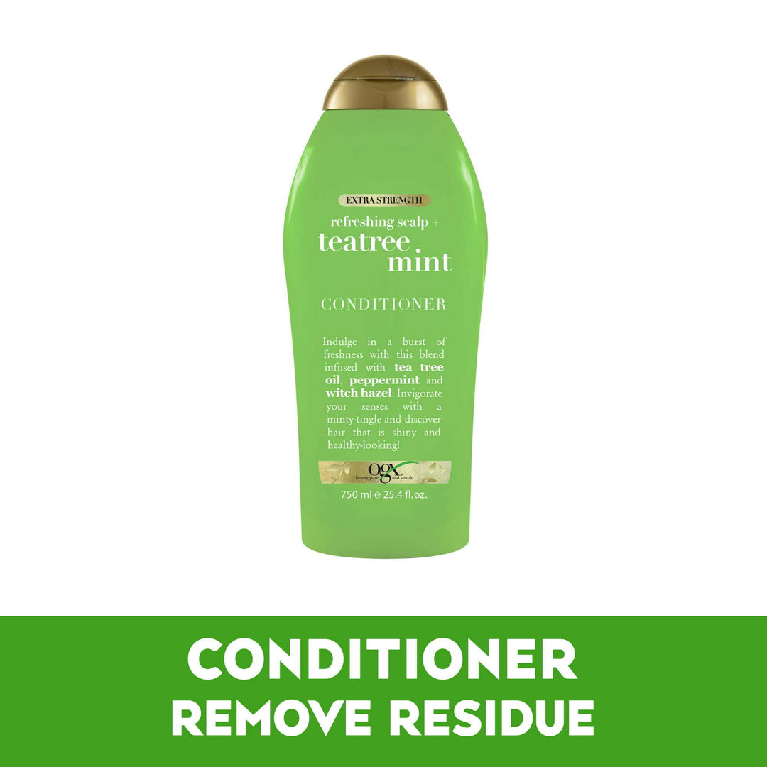 OGX Extra Strength Refreshing Scalp + Teatree Mint Daily Conditioner with Peppermint, 25.4 fl oz - Nexusni