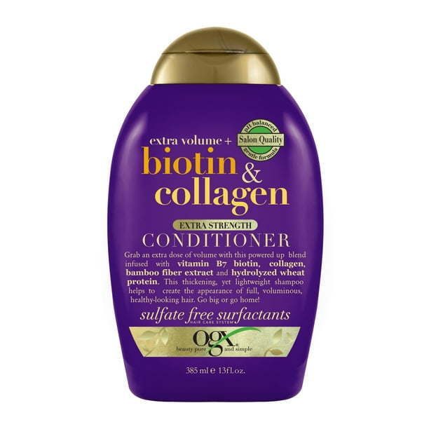 OGX Thick & Full + Biotin & Collagen Extra Strength Volumizing Daily Conditioner with Vitamin B7, 13 fl oz - Nexusni