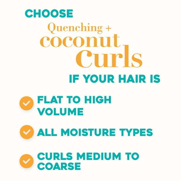 OGX Quenching + Coconut Curls Moisturizing Daily Conditioner with Honey, 13 fl oz - Nexusni