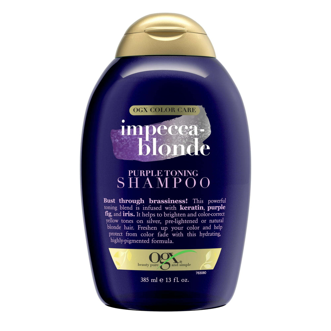 OGX Impecca-Blonde Purple Toning Shampoo, 13 fl oz - Nexusni